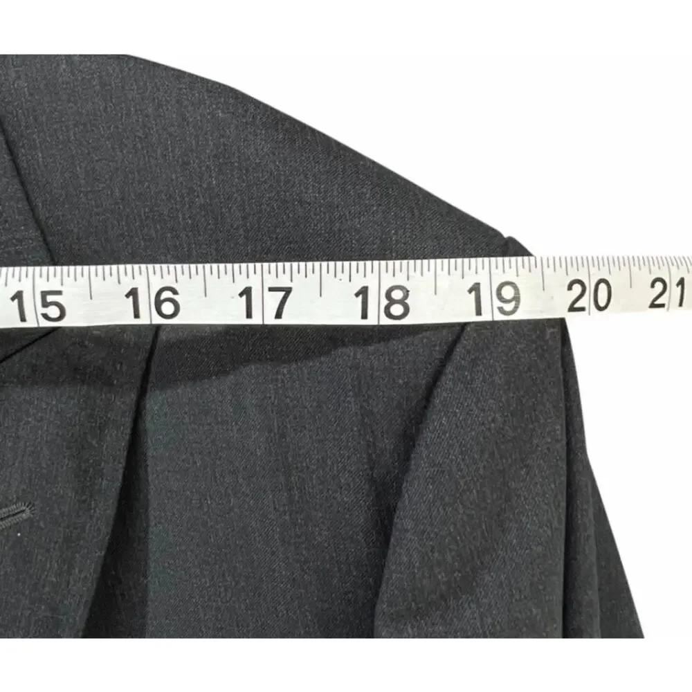 Elevee Bespoke Scabal Wool Sport Coat Jacket Approx 44R Surgeon Cuffs Peak Lapel